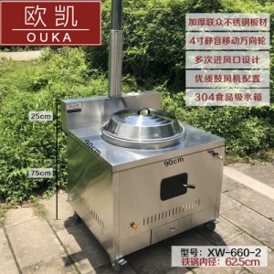 旺鄉鄰XW660-2不銹鋼炊具節能省柴子母灶多功能單灶柴火爐