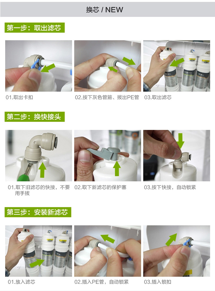 家用商用箱式蘋果3瓶凈水器RO反滲透純水機(jī)直飲機(jī)過濾器整機(jī)散件