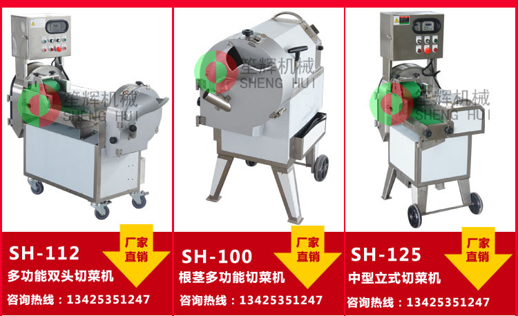 笙輝廠家熱銷大型切菜機　商用多功能切肉機　各類蔬果切割設備