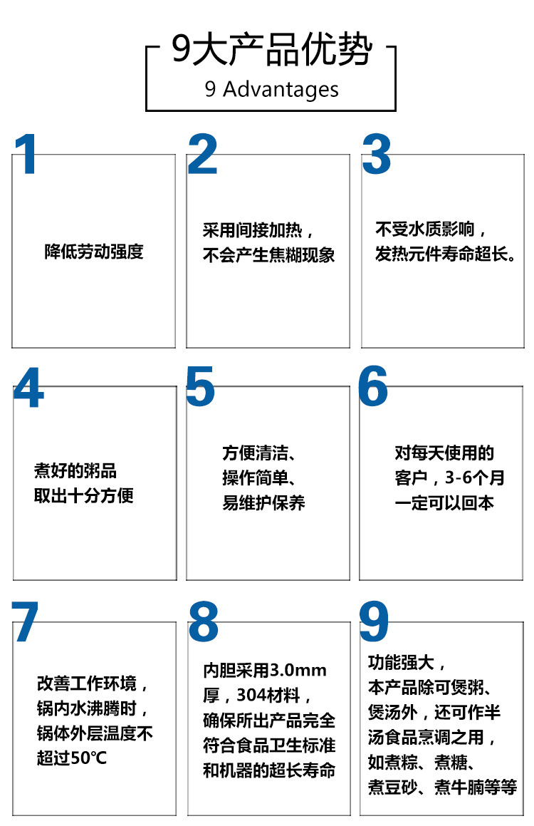 多功能創業炊事設備 高效節能三層電熱湯鍋 商用大容量不銹鋼粥鍋