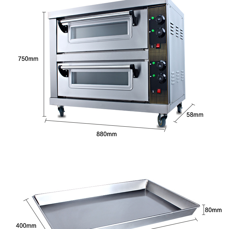 特繽熱銷廚房設(shè)備商用電熱二層雙盤烘烤爐電烤箱蛋糕面包電烤爐