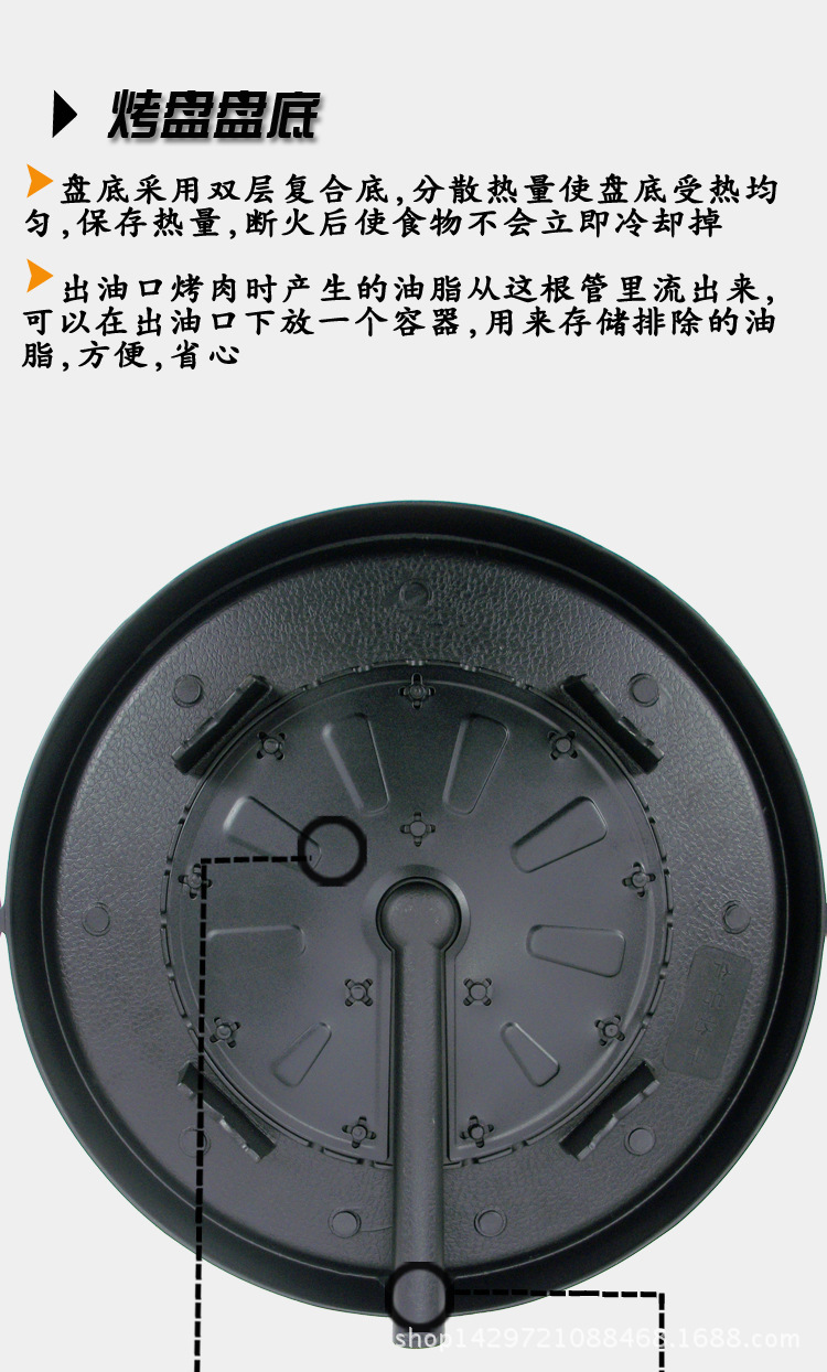 漏油燒烤用盤韓式烤盤燒烤盤麥飯石烤盤家用/野外商用便攜烤肉盤