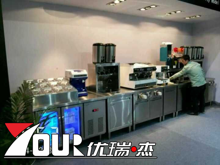 咖啡機 定做不銹鋼水吧臺商用奶茶店飲品店操作臺吧臺制冰機