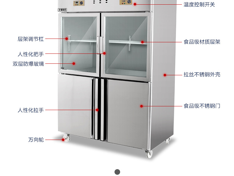 奇博士冷藏冷凍柜 商用展示柜 立式保鮮冰箱冰柜雙門三門冷藏冰柜