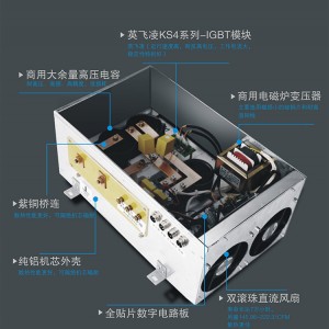 商用電磁爐大小組合鍋灶30kw大功率電磁爐食堂飯?zhí)秒姶烹p眼電炒爐