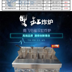 南飛商用電磁雙缸炸爐 商用炸鍋 電炸爐雞排薯條炸爐 廠家聯保