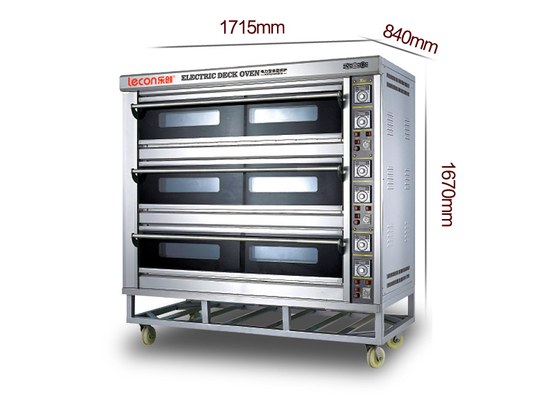 樂(lè)創(chuàng)大型面包烤爐 三層九盤(pán)商用烤箱 電烤箱蛋糕面包披薩蛋撻烘爐