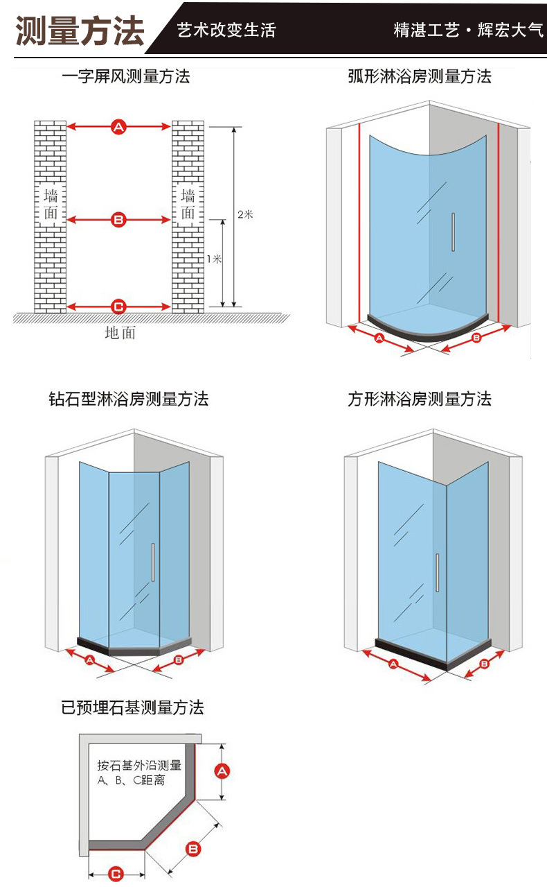 弧扇形移門防爆玻璃淋浴房 S-3011 納米簡(jiǎn)易整體酒店淋浴房