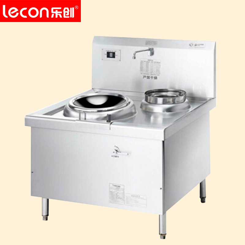 Lecon/樂創(chuàng)單頭單尾小炒灶電磁爐灶大功率商用電磁爐12KW15KW炒爐