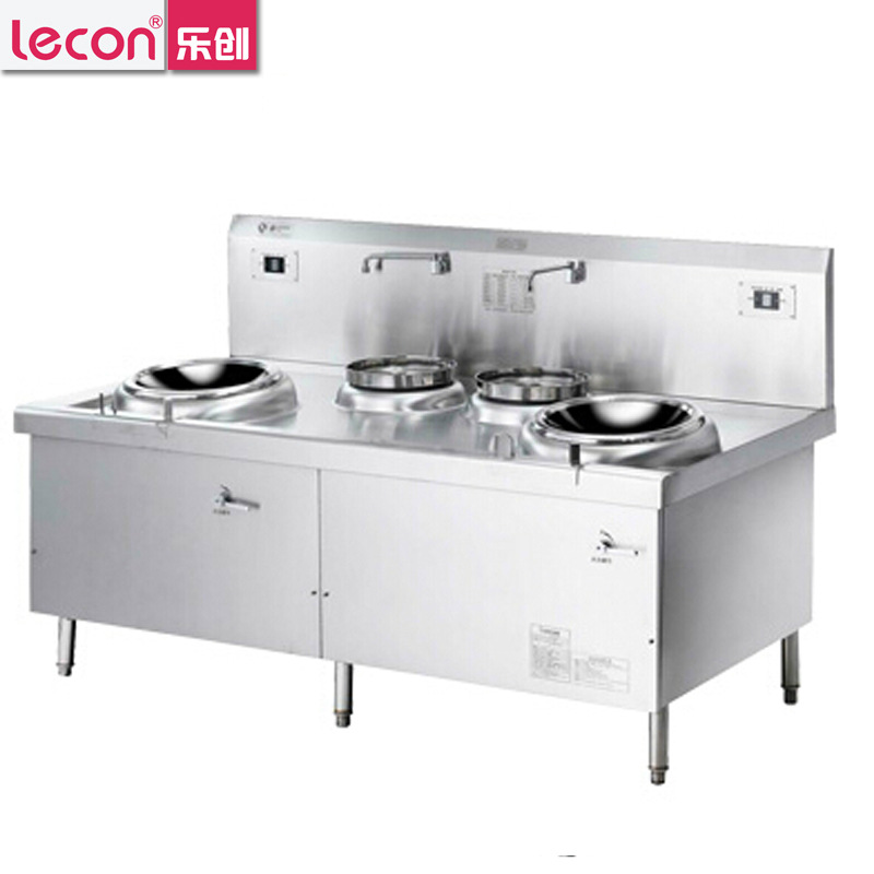 Lecon/樂創(chuàng)雙頭雙尾小炒灶電磁爐灶大功率商用電磁爐2X12KW炒爐