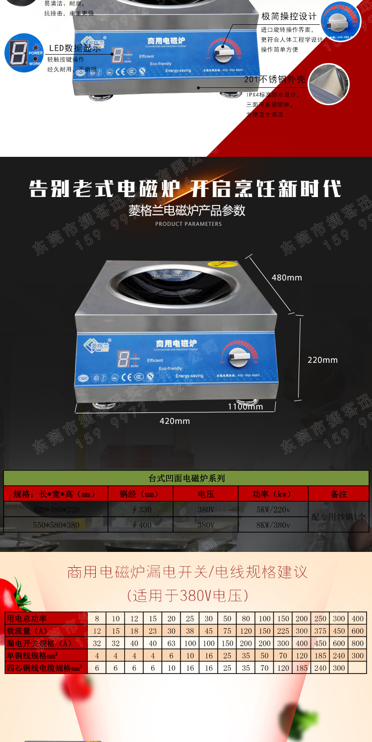 5KW3.5KW臺(tái)式凹面電磁爐_03